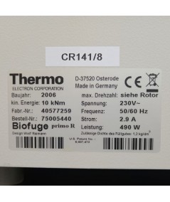 Thermo Biofuge Primo R